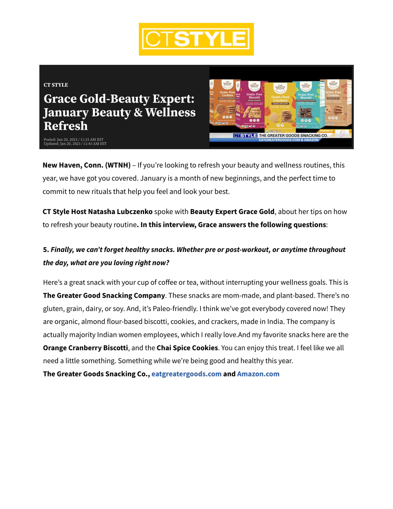 January Beauty & Wellness Refresh
Featured Brands include:The Greater Goods Snacking Co.

Read More