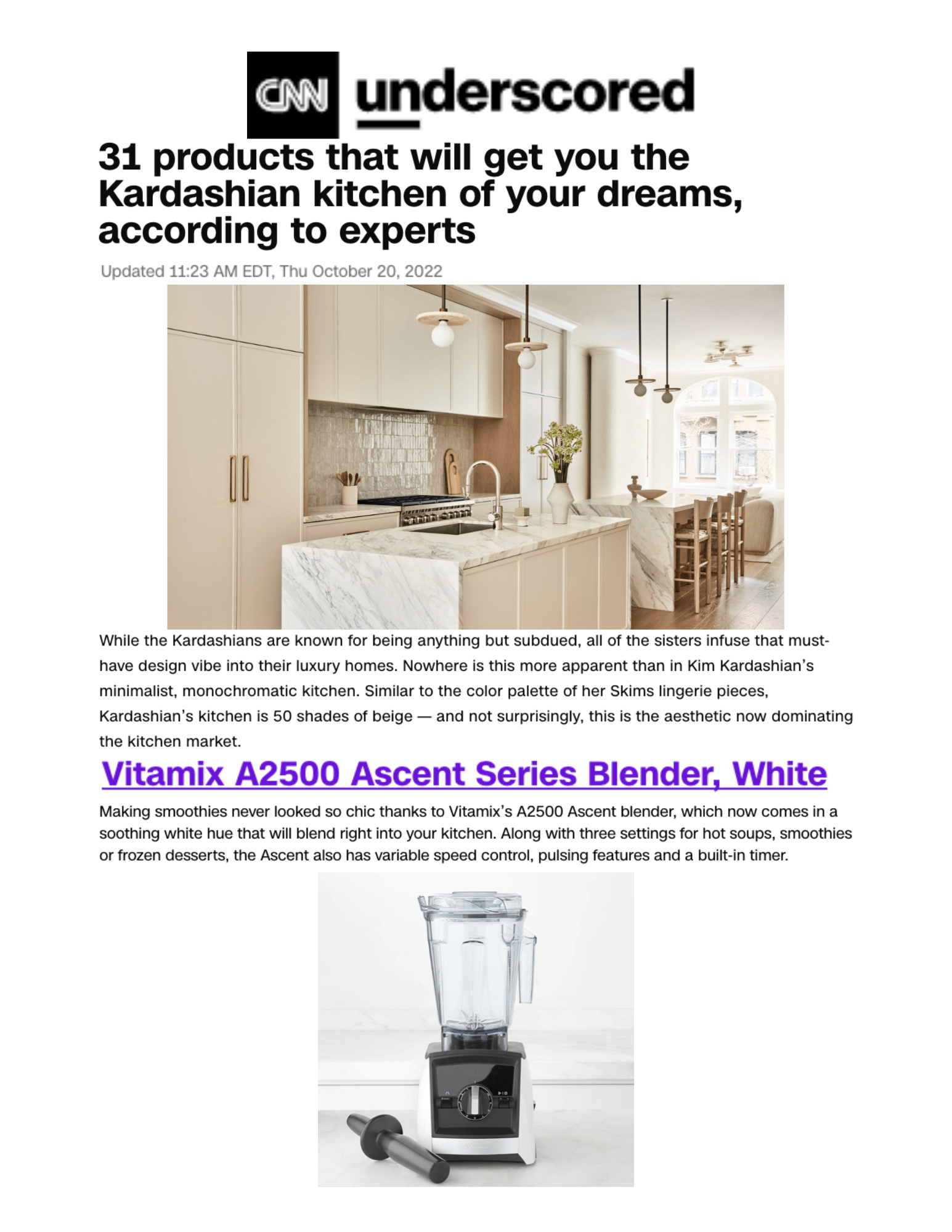 31 Products That Will Get You The Kardashian Kitchen of Your Dreams, According to Experts
Featured Brands include:Vitamix

Read More