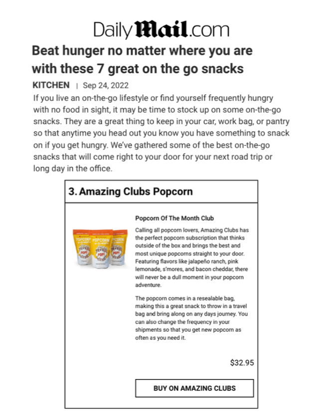 Beat hunger no matter where you are with these 7 great on the go snacks
Featured Brands include:Amazing Clubs

Read More
