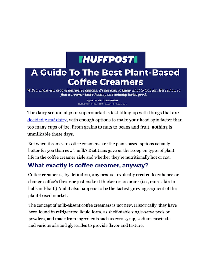A Guide To The Best Plant-Based Coffee Creamers
Featured Brands include: Califia Farms

Read More