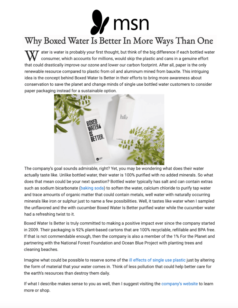 Why Boxed Water Is Better In More Ways Than One
Featured Brands include:Boxed Water

Read More