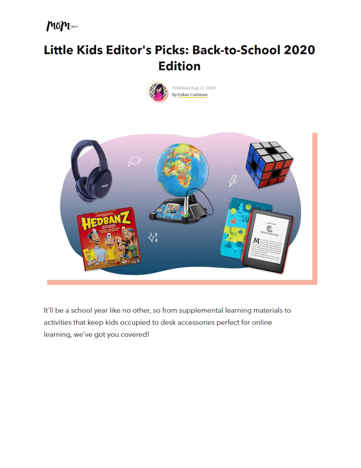 Little Kids Editor's Picks: Back-to-School 2020 Edition
Featured Brands include: ZVOX, Time Timer, Felix Gray

Read More