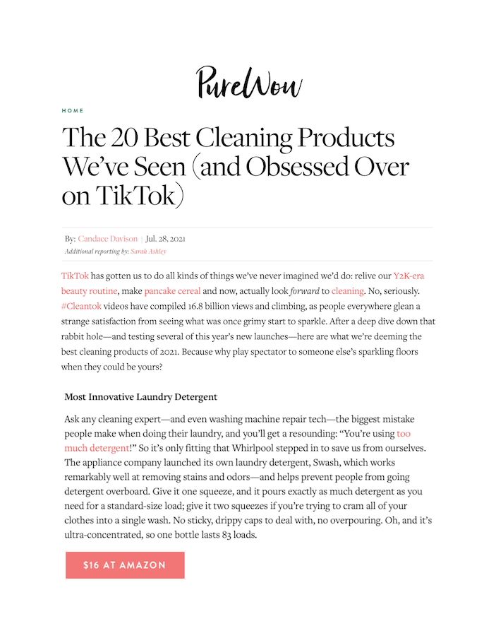 The 20 Best Cleaning Products We’ve Seen (and Obsessed Over on TikTok)
Featured Brands include:Swash

Read More
