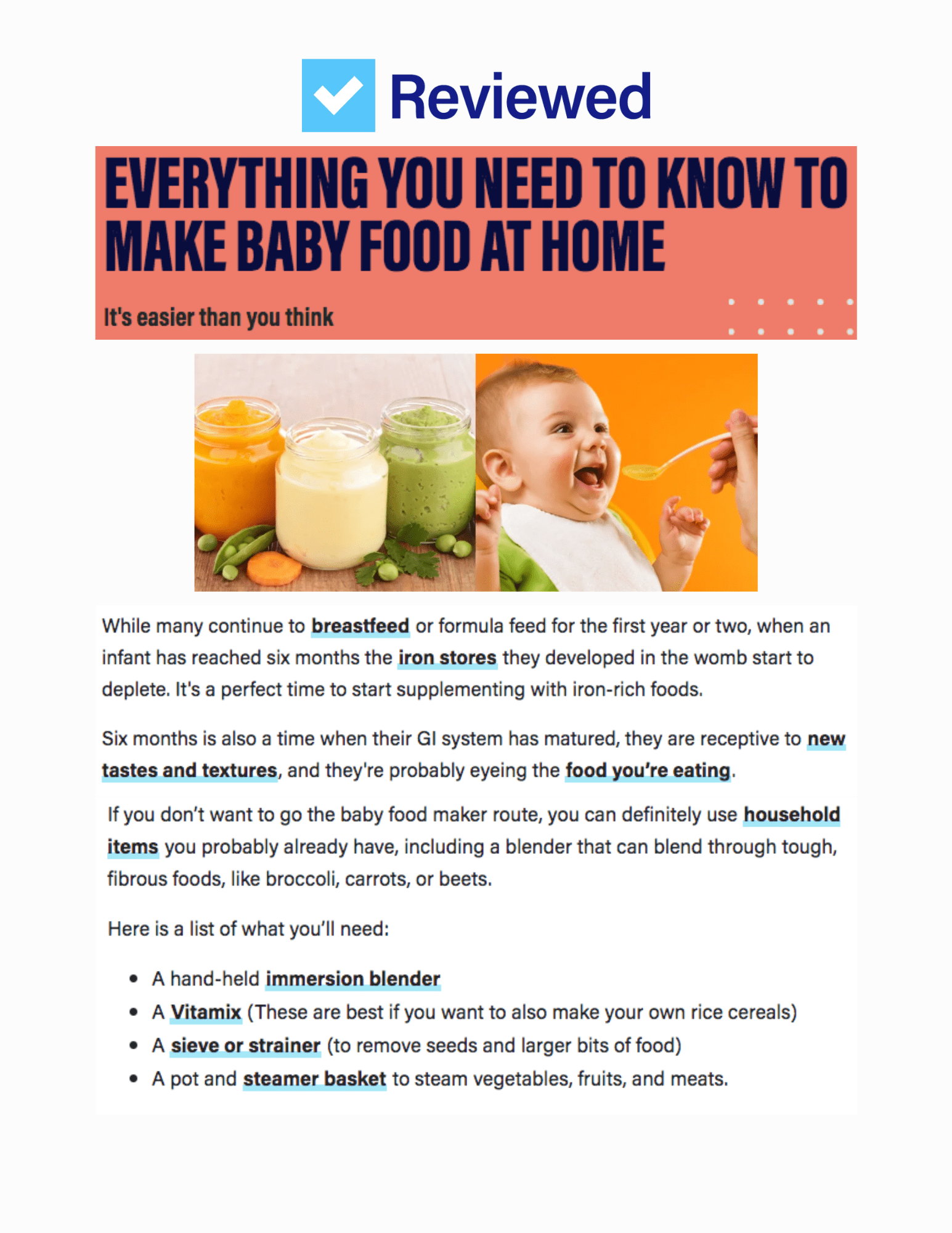 Everything You Need To Know To Make Baby Food At Home
Featured Brands include:Vitamix

Read More