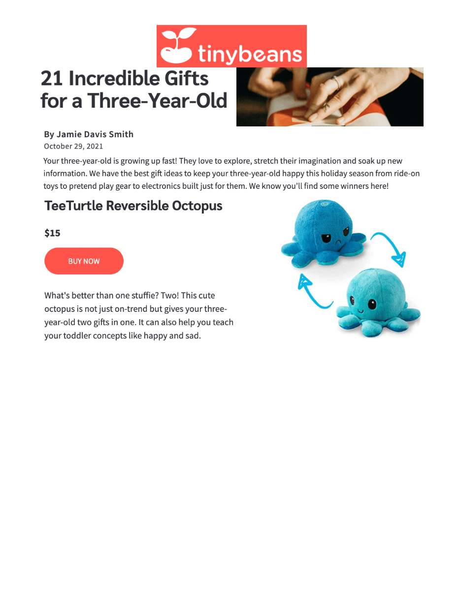 21 Incredible Gifts for a Three-Year-Old
Featured Brands include:TeeTurtle

Read More