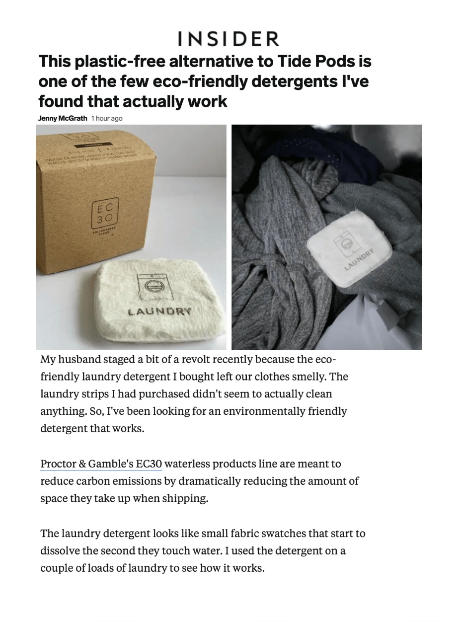 This Plastic Free Alternative to Tide Pods Is One of The Few Eco-Friendly Detergents I've Found That Actually Work
Featured Brands include:EC30

Read More