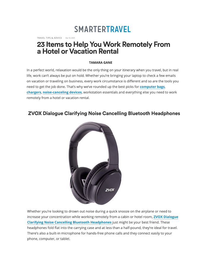 23 Items to Help You Work Remotely From a Hotel or Vacation Rental
Featured Brands include:ZVOX

Read More