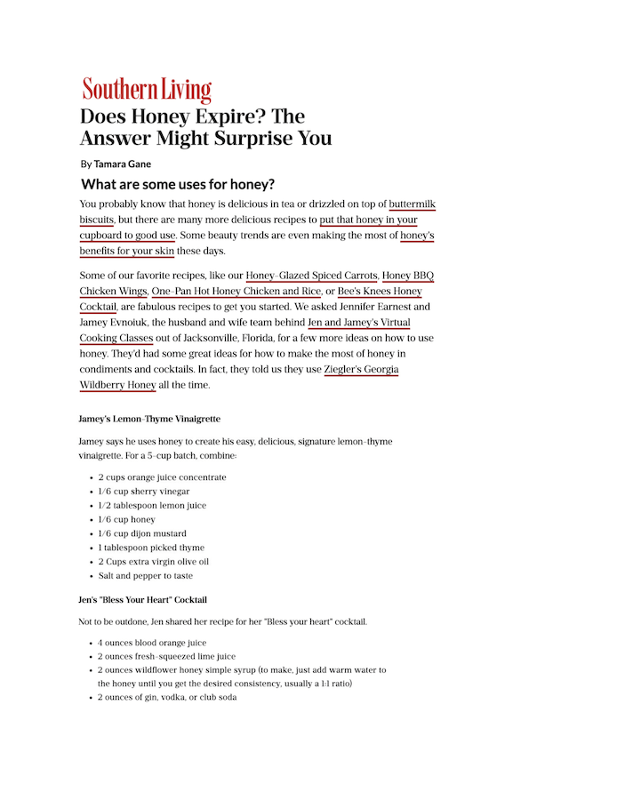 Does Honey Expire? The Answer Might Surprise You
Featured Brands include:Jen and Jamey's Virtual Cooking Classes

Read More