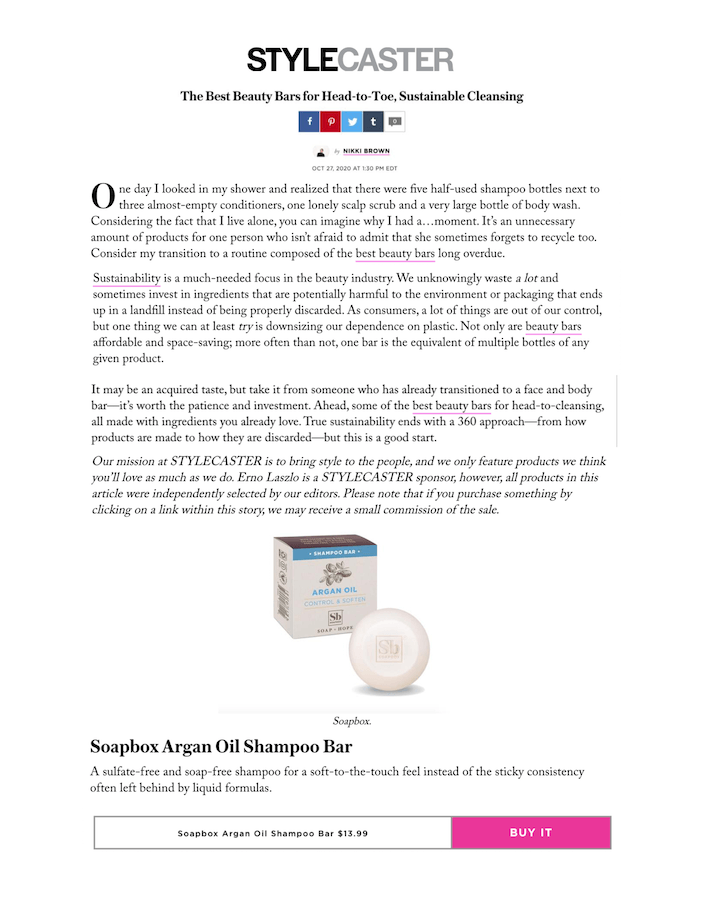 The Best Beauty Bars for Head-to-Toe, Sustainable Cleansing 
Featured Brands include: Soapbox

Read More