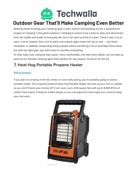 Outdoor Gear That'll Make Camping Even Better
Featured Brands include:Heat Hog

Read More
