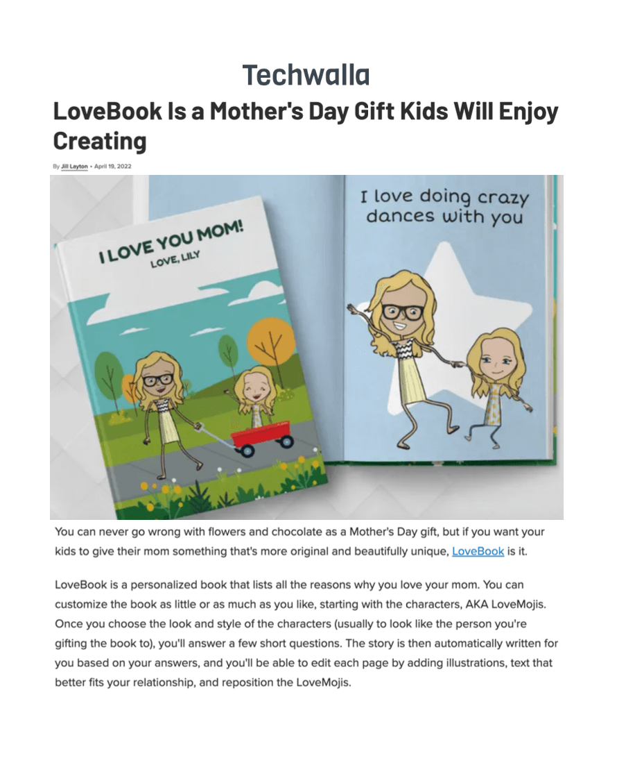 LoveBook Is A Mother's Day Gift Kids Will Enjoy Creating
Featured Brands include:LoveBook

Read More