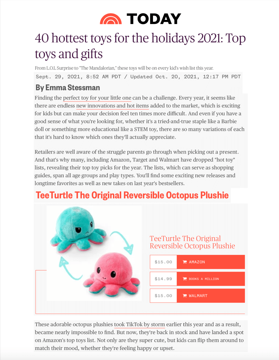 40 Hottest Toys for the Holidays 2021: Top Toys and Gifts
Featured Brands include:TeeTurtle

Read More